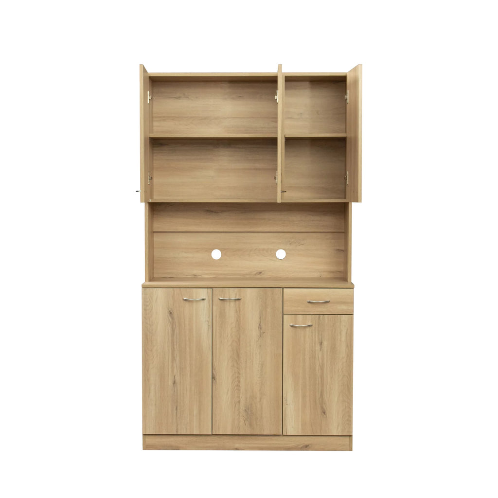 70.87" Tall 6-Door 1-Drawer Wardrobe Kitchen Cabinet I997