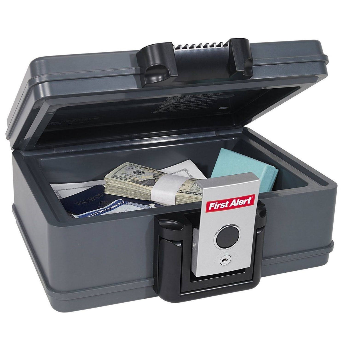Gray Fireproof Document Storage Lock Box Safe V525903