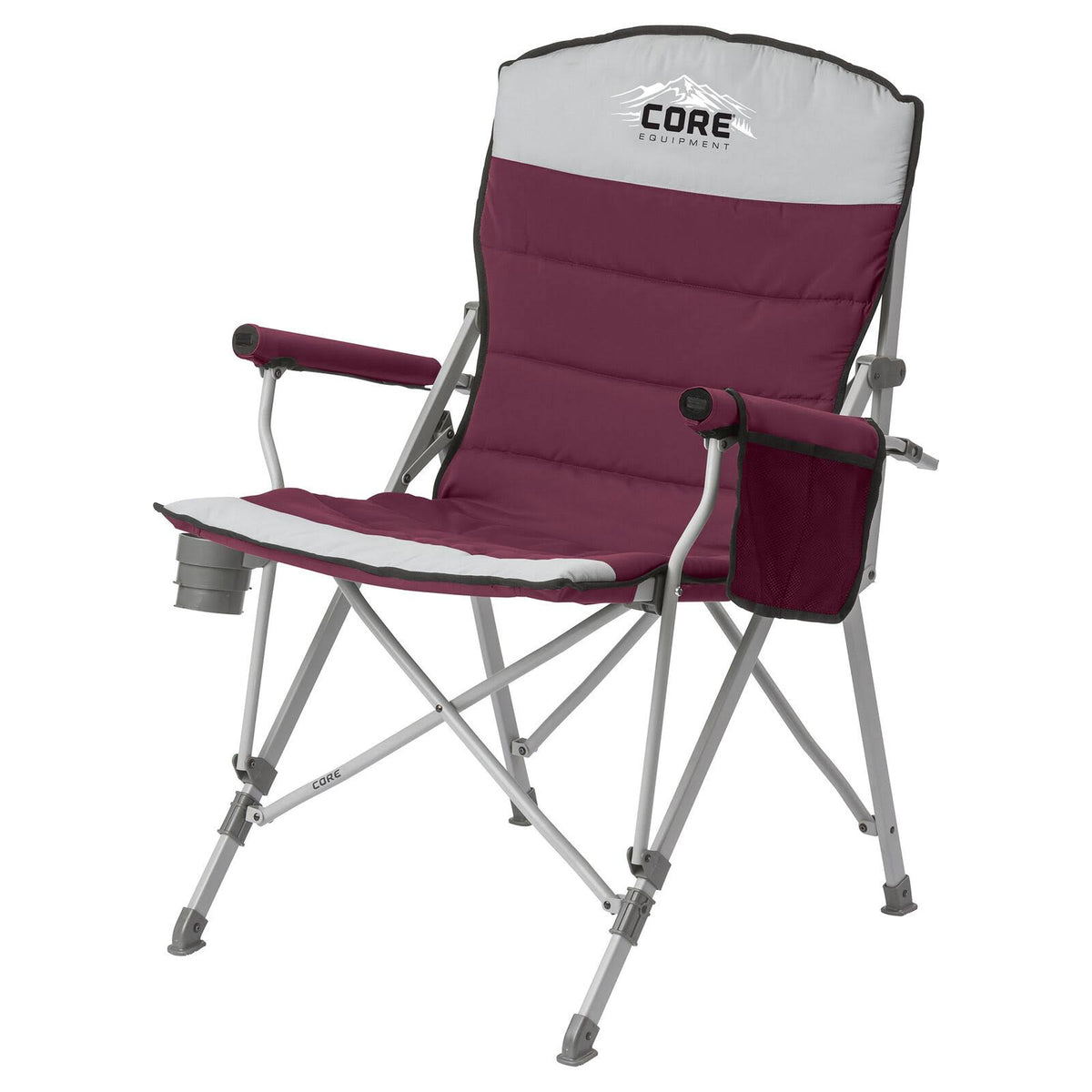 Gray 4 Pack Polyester Padded Hard Arm Chair with Carry Bag A946512