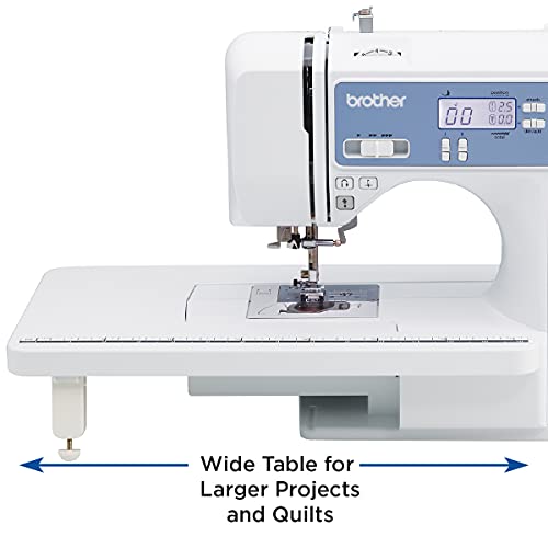 Computerized Sewing and Quilting Machine with 165 Built-in Stitches, LCD Display, White Y352