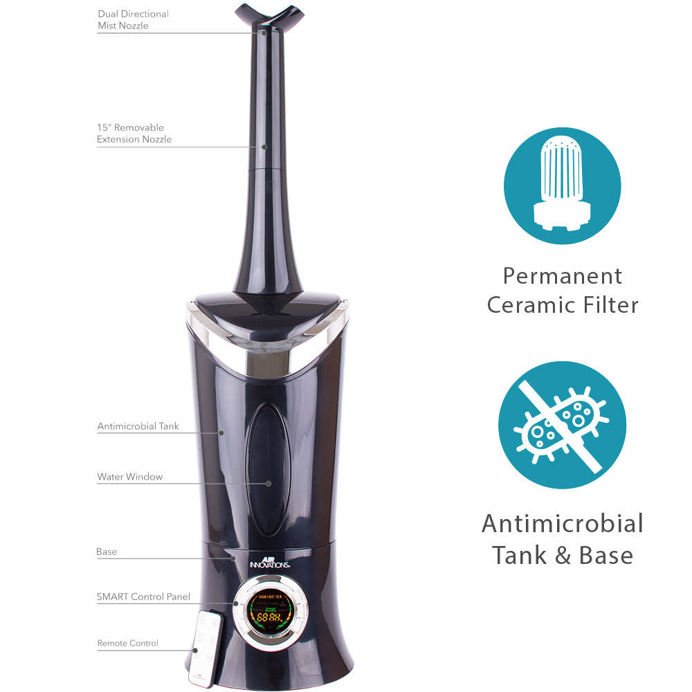 Black 1.4 Gallon Ultrasonic Humidifier V4676