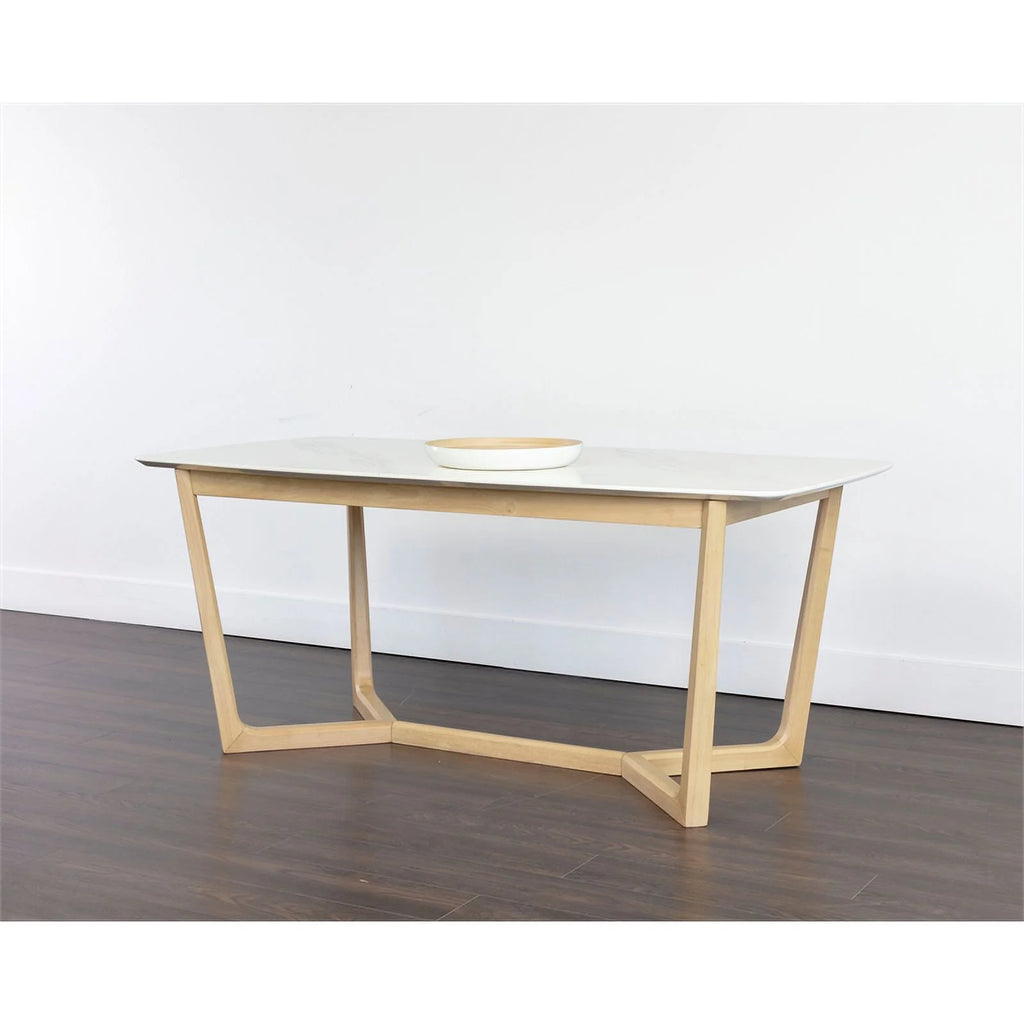 70.5" Wood & Faux Marble Dining Table C9618