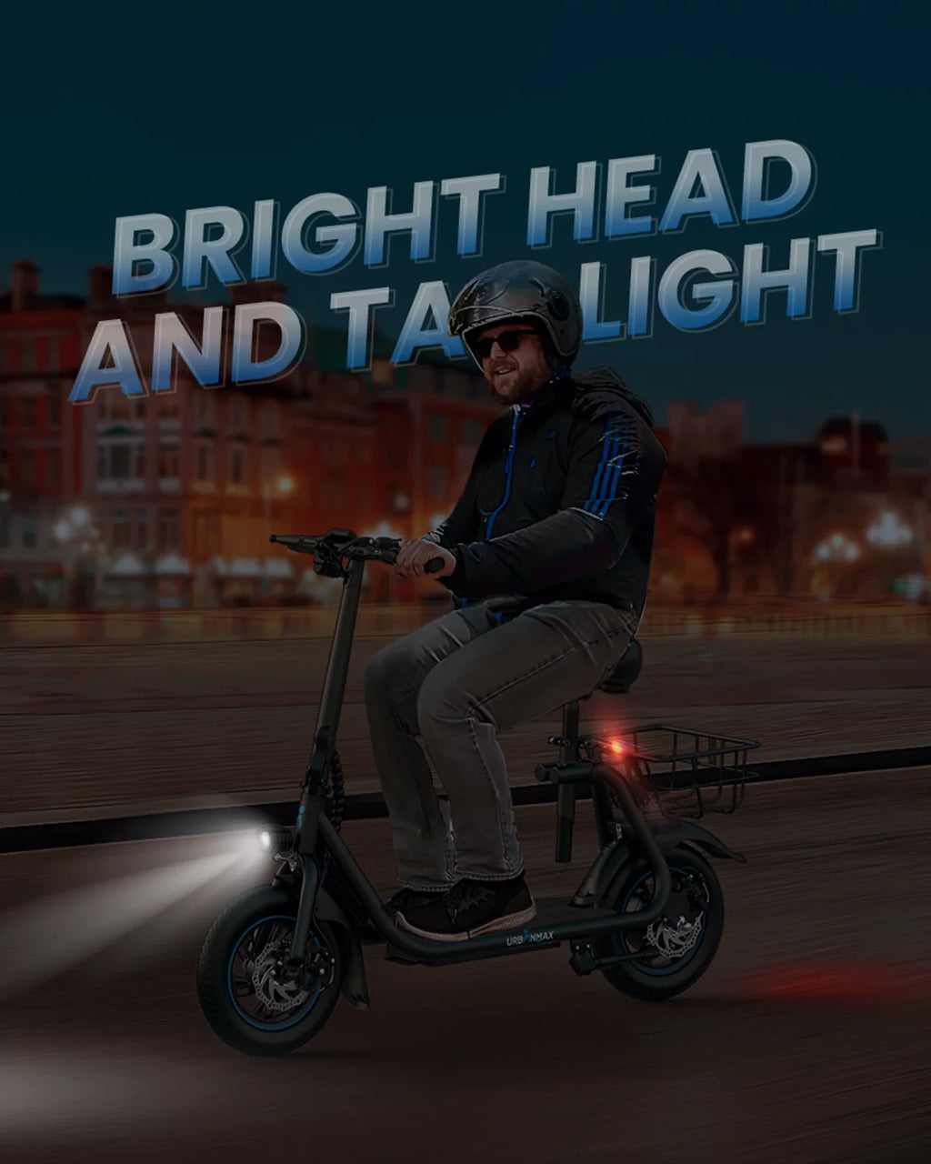 450W 36V Foldable Electric Scooter with Seat Basket 12 in Off-Road Tires Black W370