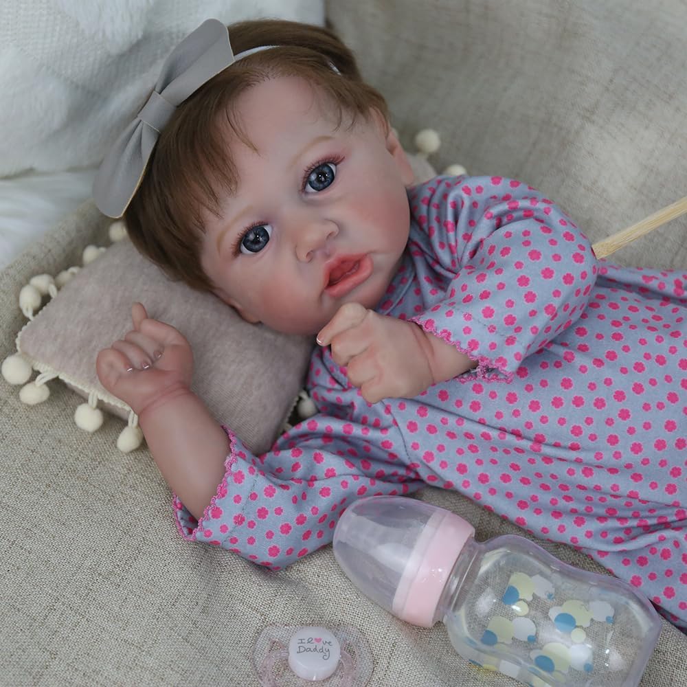 20 inch Handmade Vinyl Reborn Baby Doll with Weighted Cloth Body G488