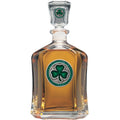 Green Glass Decanter with Pewter Accents P282