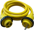 25 FT 30 Amp 125 Volt Marine Shore Power Extension Cord, Yellow, Pack of 2 O250