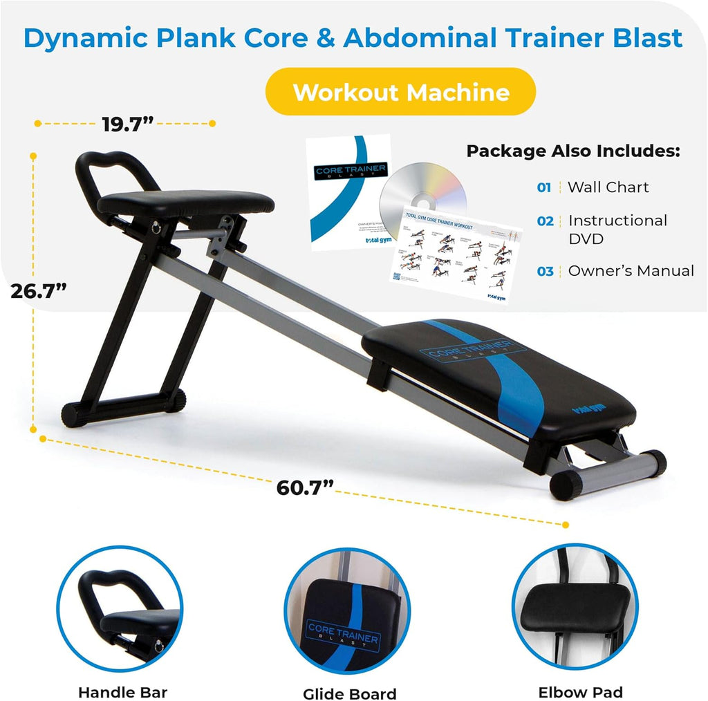 Black Dynamic Plank Core & Abdominal Trainer Workout Machine S406