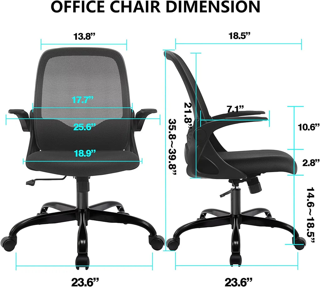 Ergonomic Mesh Office Chair with Flip-up Armrests N321