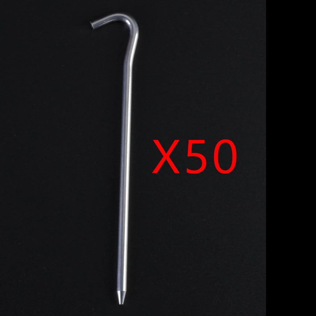 50 Pack 7inch Aluminum Tent Pegs for Camping E354205