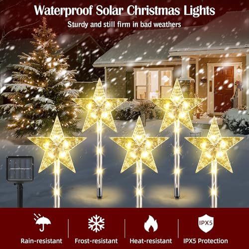 8 Pack Solar Candy Cane Pathway Lights H188206