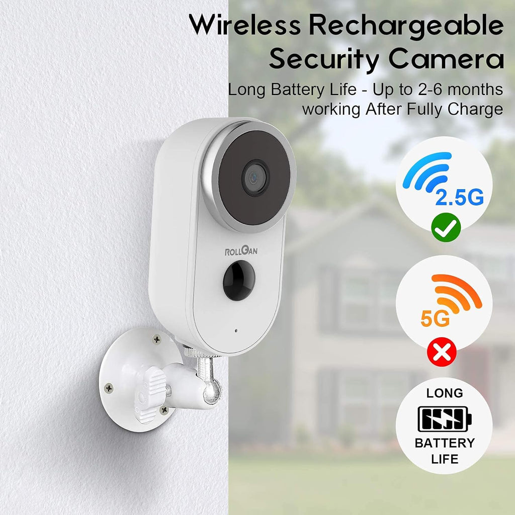 Wireless Outdoor Security Camera 1080P HD Rechargeable Battery Powered C411439
