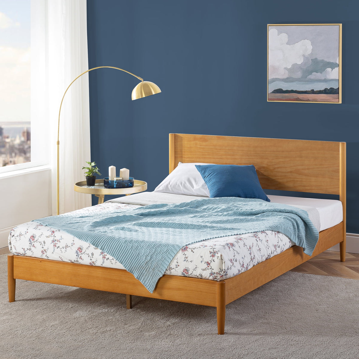 Queen Wood Platform Bed Frame M542
