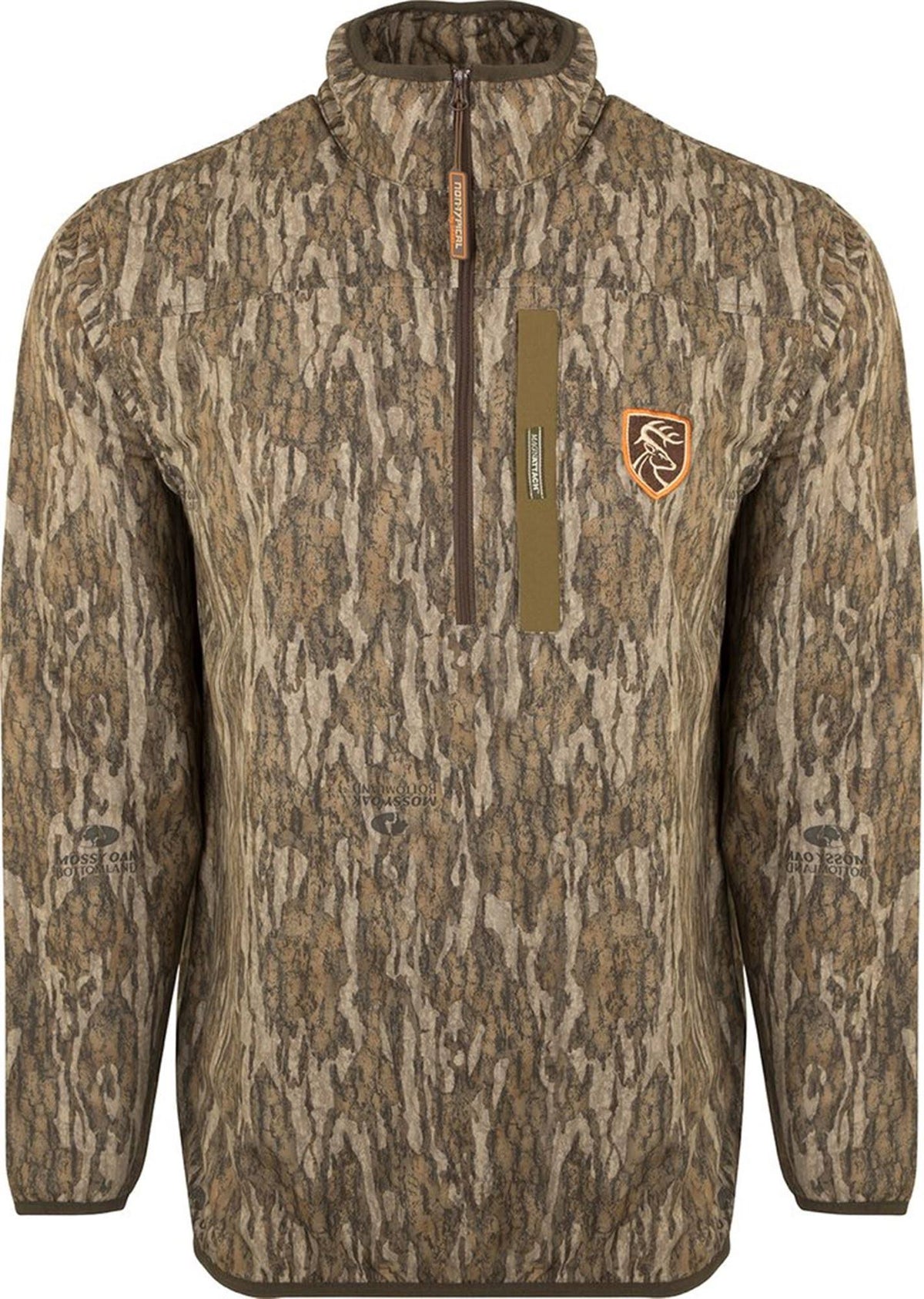 Men's Camo 1/4 Zip Large Brown F880