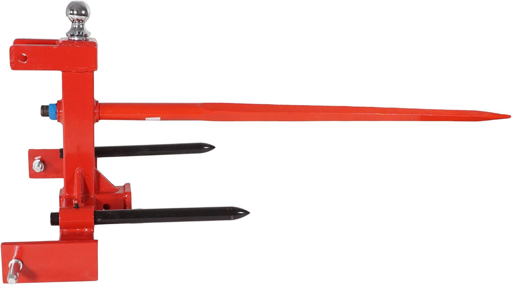 3 Pt Cat 1 Tractor Receiver Hitch with Hay Spear and 2 Stabilizers J36740
