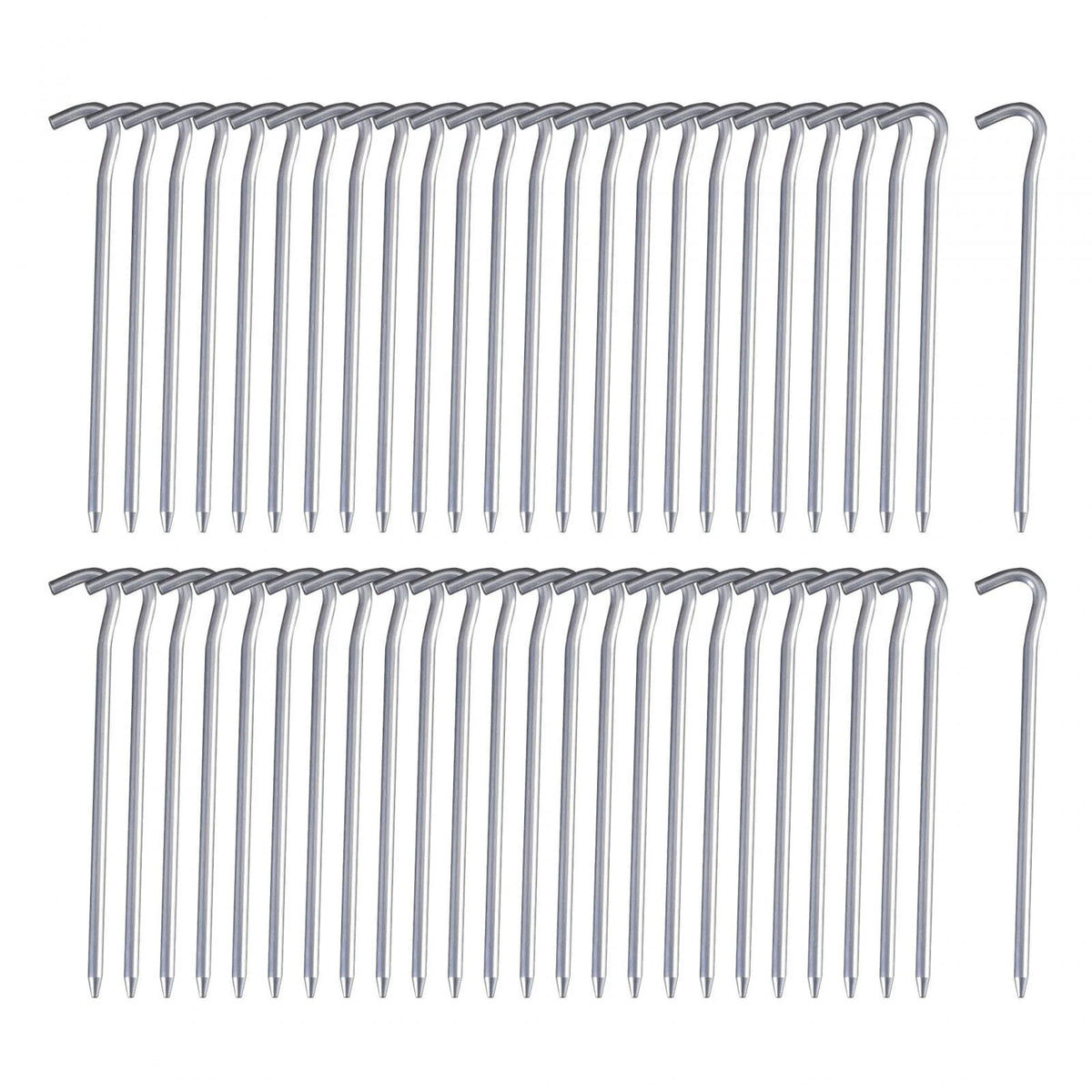 50 Pack 7inch Aluminum Tent Pegs for Camping E354205