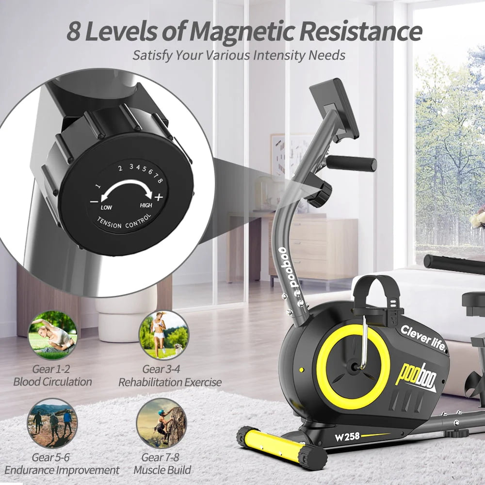 Recumbent Exercise Bike Belt Drive Indoor Cycling Bike X80036