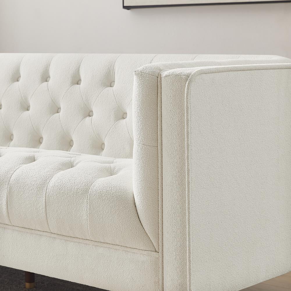Beige Boucle Fabric Sofa M52350