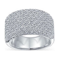 Wide Pave CZ Band Ring .925 Sterling Silver T6896