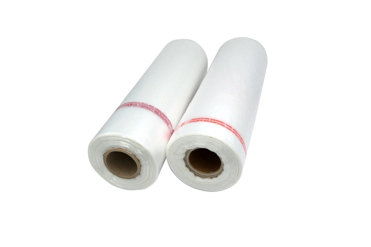 11" x 19" HDPE Plastic Produce Bag Roll 2 Roll 600pcs O468