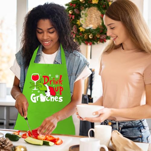 Christmas Baking Apron with 2 Pockets C977