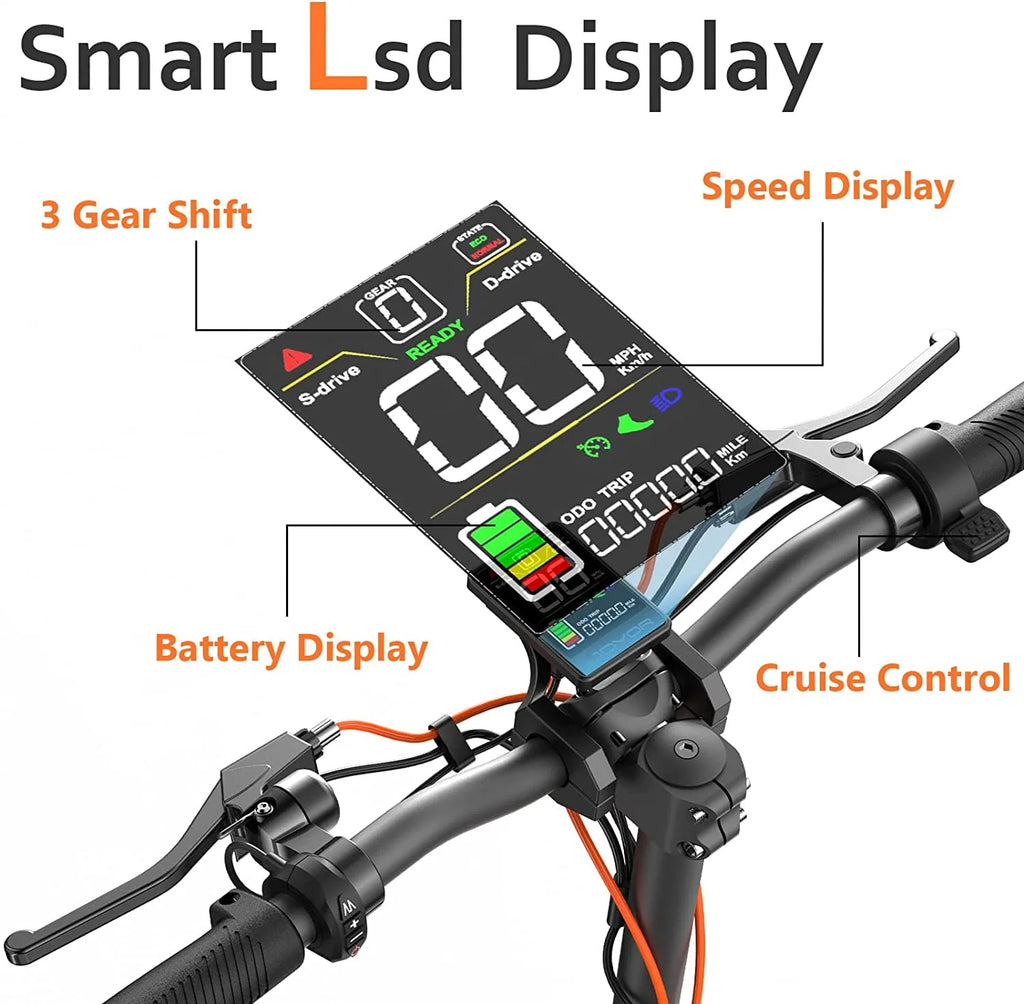 Dual Motor Electric Scooter, 2000W Up to 37 MPH & 50 Miles Ranges, 10 Off-Road Tires E8305