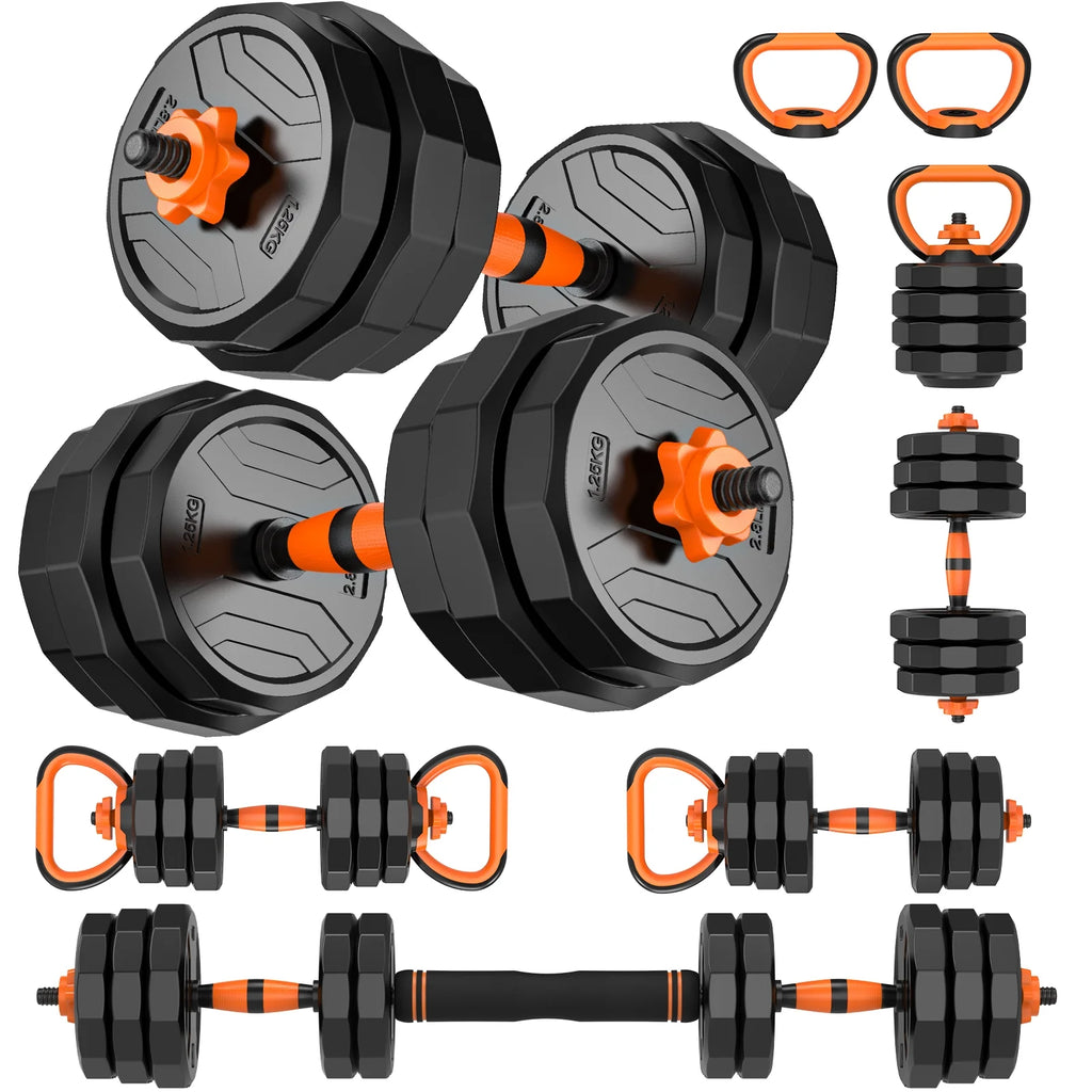 66lb 6-in-1 Adjustable Dumbbells Set L299524