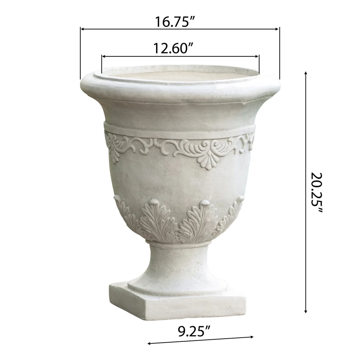 White Stone Planter M4605