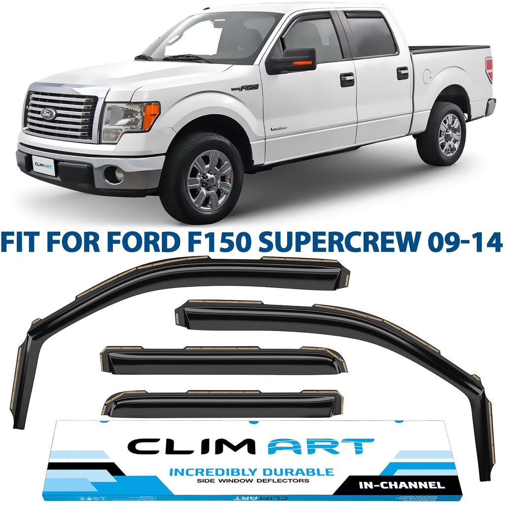 Dark Smoke In-Channel Window Deflectors 4 pcs P827