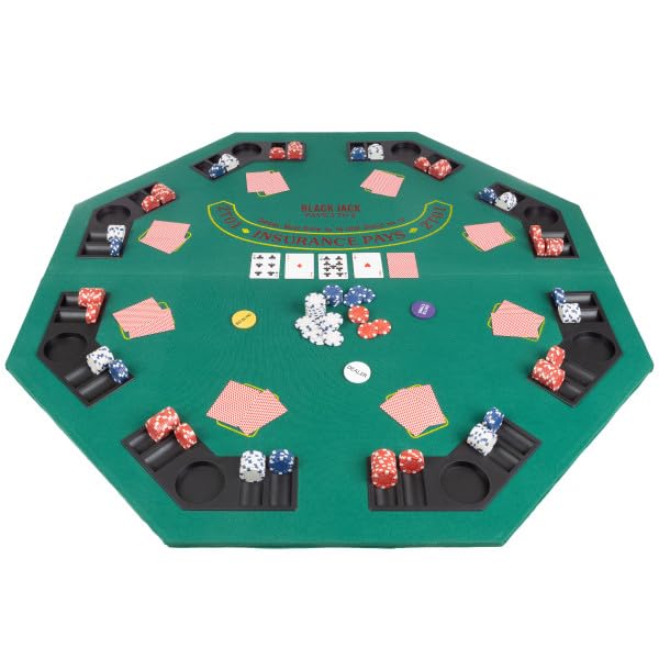 Poker & Blackjack Table Top with Case I711022
