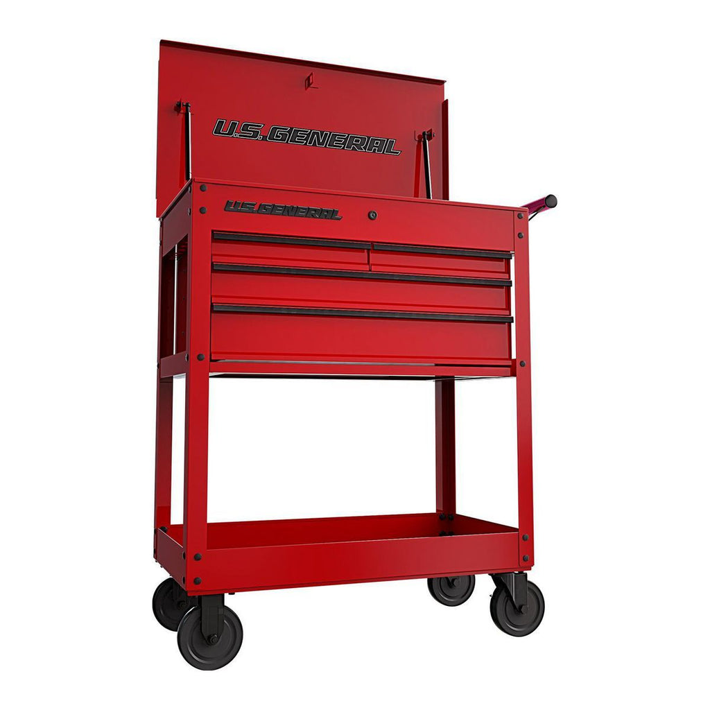 30 in. 4-Drawer Tech Cart, Red C34930