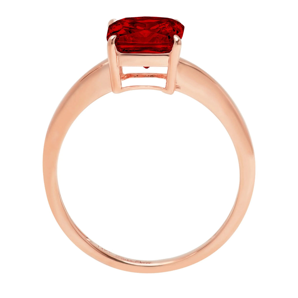 18K Rose Gold Solitaire Ring S52821