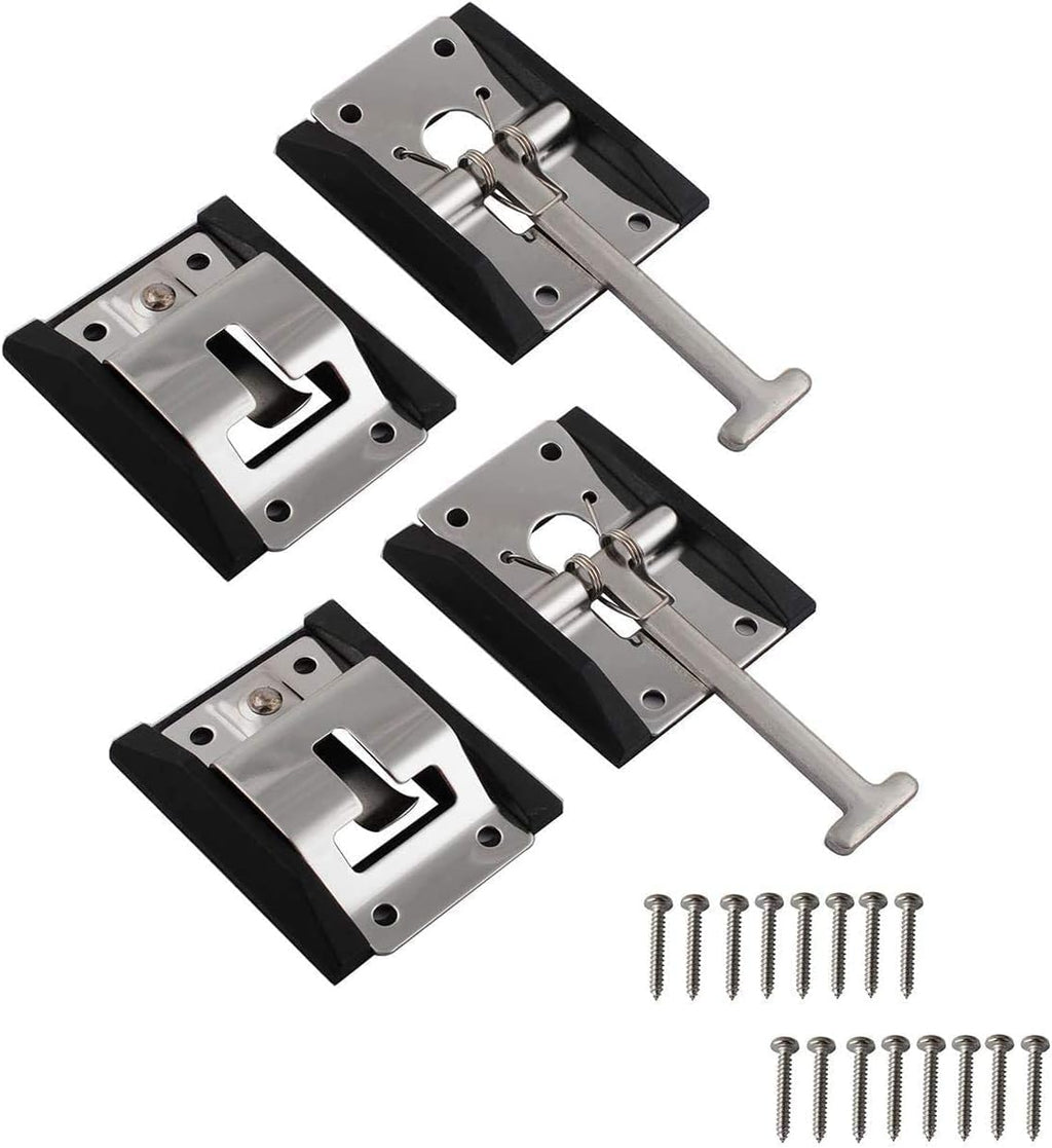 Rv Door Holder Metal T-Style Entry Door Catch 2 Pack with 16 304 Stainless Steel Screws M499