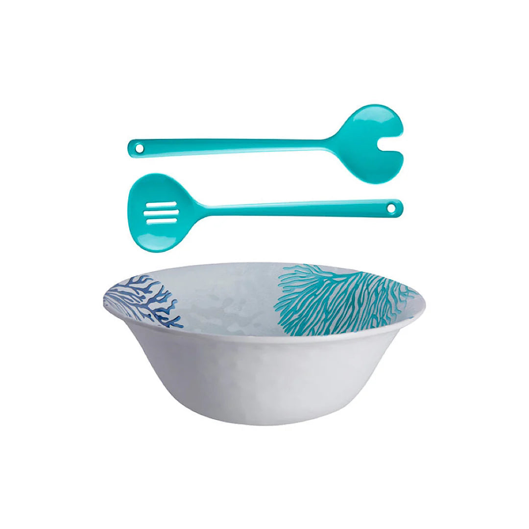 Salad Bowl & Cutlery Blue R54201