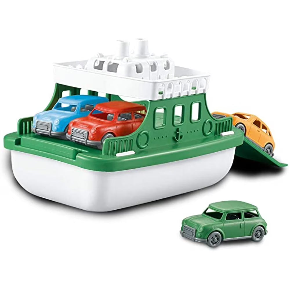 Green Toys Ferry Boat with 4 Cars Bathtub Toy K21386