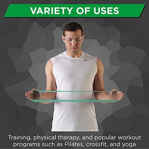 Latex Mini Resistance Band Loop, 12 Inch, Green, Heavy F32286
