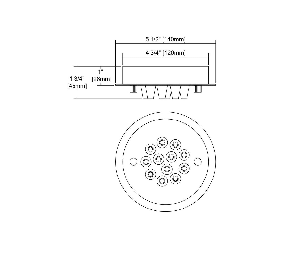 12 Light Small Round Canopy in Satin Nickel W121854