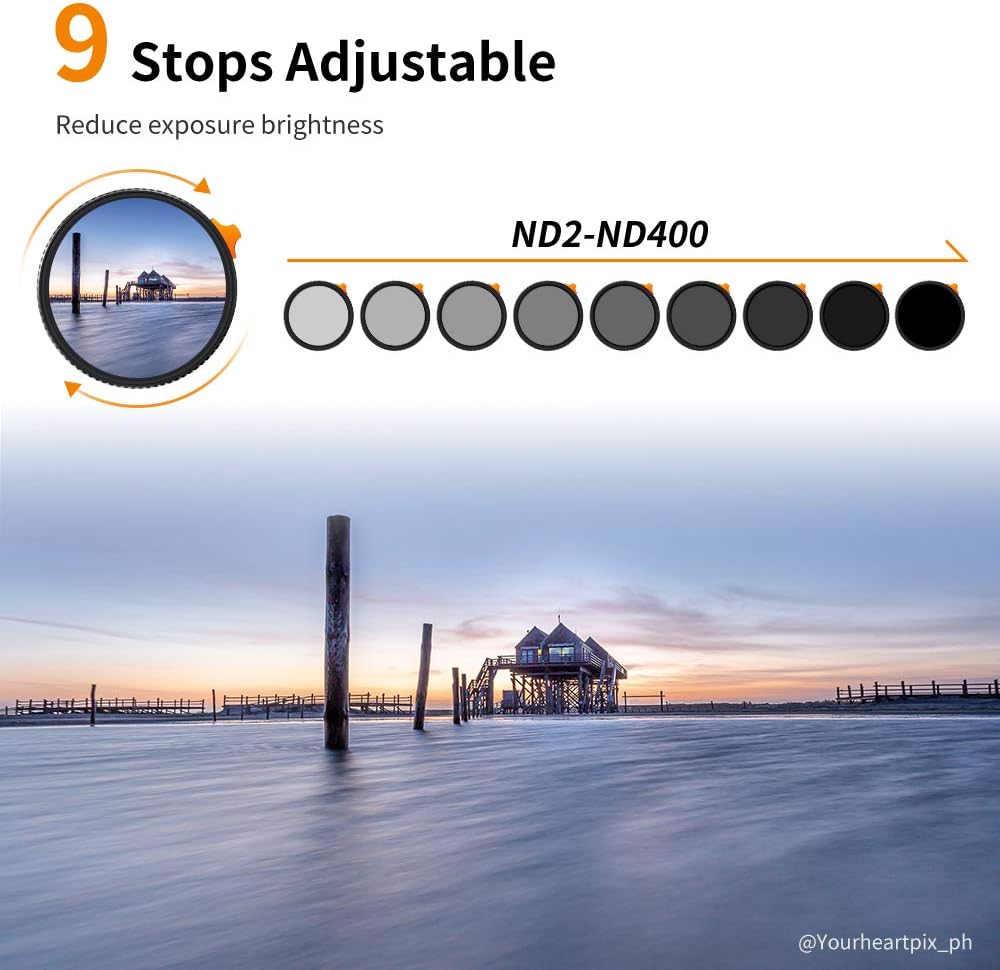 82mm Variable ND Filter ND2-ND400 with Multi-Layer Coatings H8466