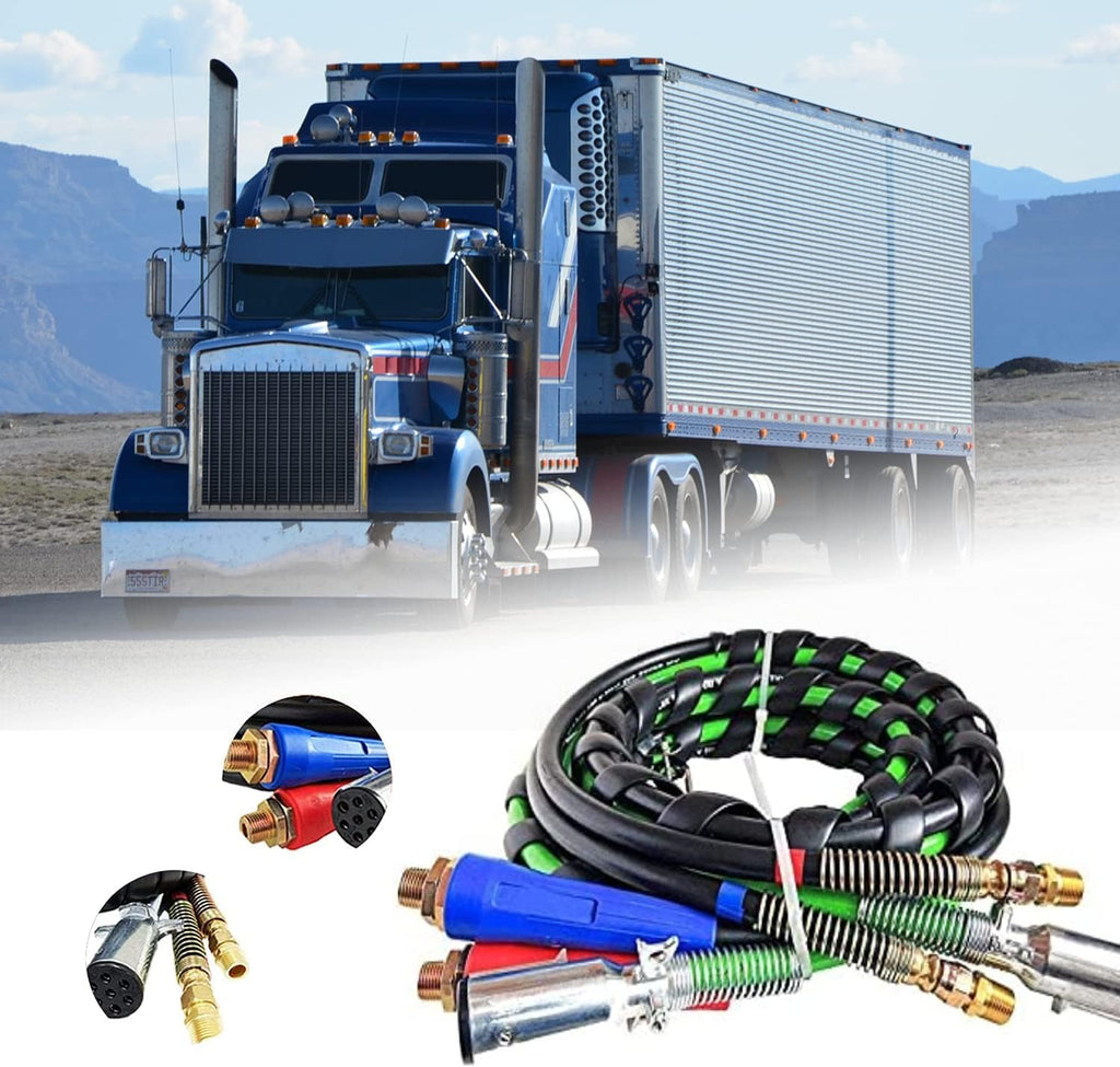 7 Way Semi Trailer ABS Wire & Air Hose Assembly (12FT) F690