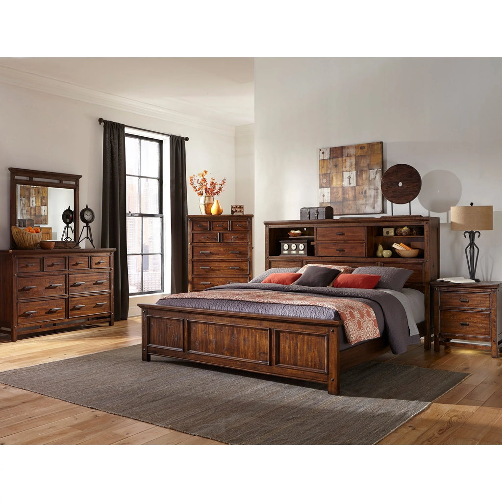 Brown 6-Drawer Wood Chest N815168