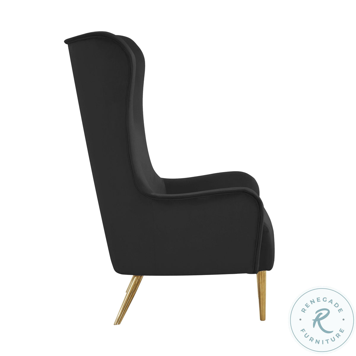 Black Velvet Tall Chair J1265