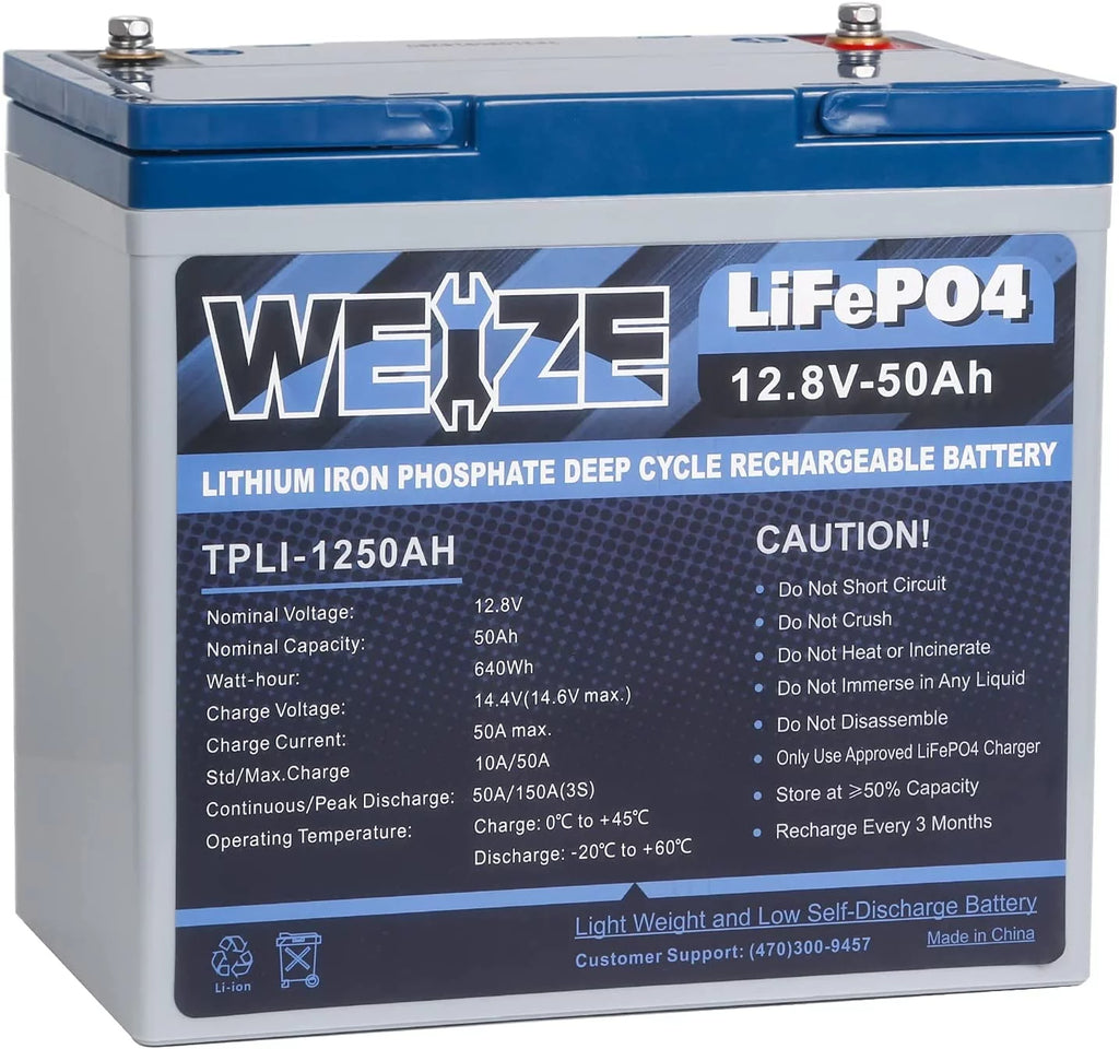 12V 50Ah LiFePO4 Lithium Battery U226