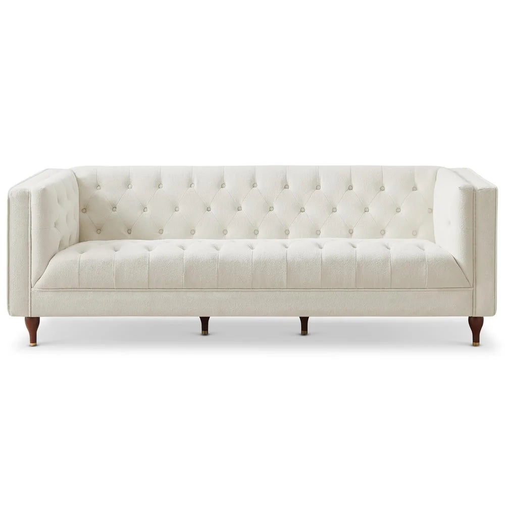 Beige Boucle Fabric Sofa M52350