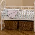 Pink and Gray Chevron Cradle Bumper Q828148