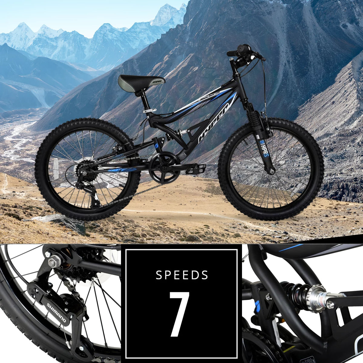 20 Boys Black Mountain Bike P6724