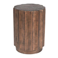 Weathered Copper Cement Stool And Side Table H75802