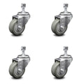 Gray Poly Swivel Caster Set of 4 X24015