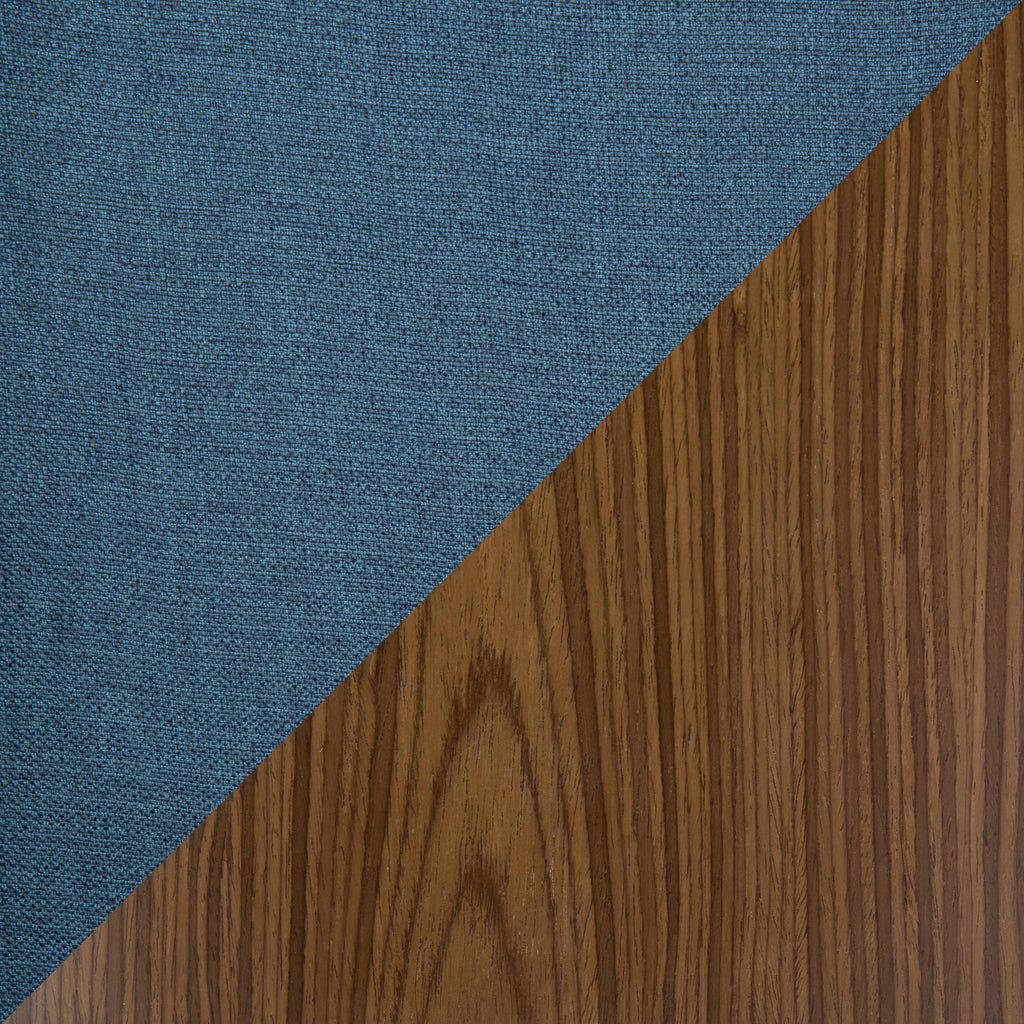 Blue Fabric Walnut Wood Chair (Set of 2) Y923