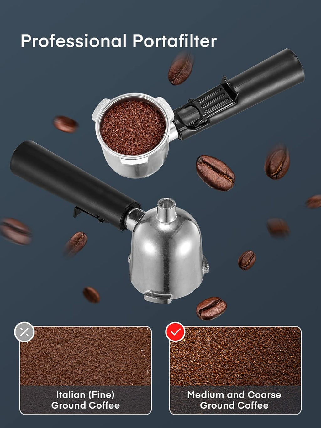 3.5 Bar 4 Cup Compact Espresso Machine with Milk Frother G60423