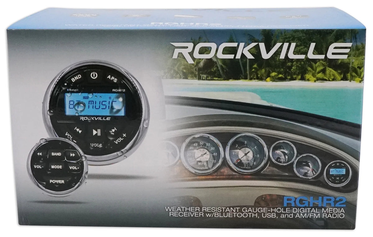 Marine Bluetooth USB Receiver with Remote and 6.5" Wakeboard Speakers E759
