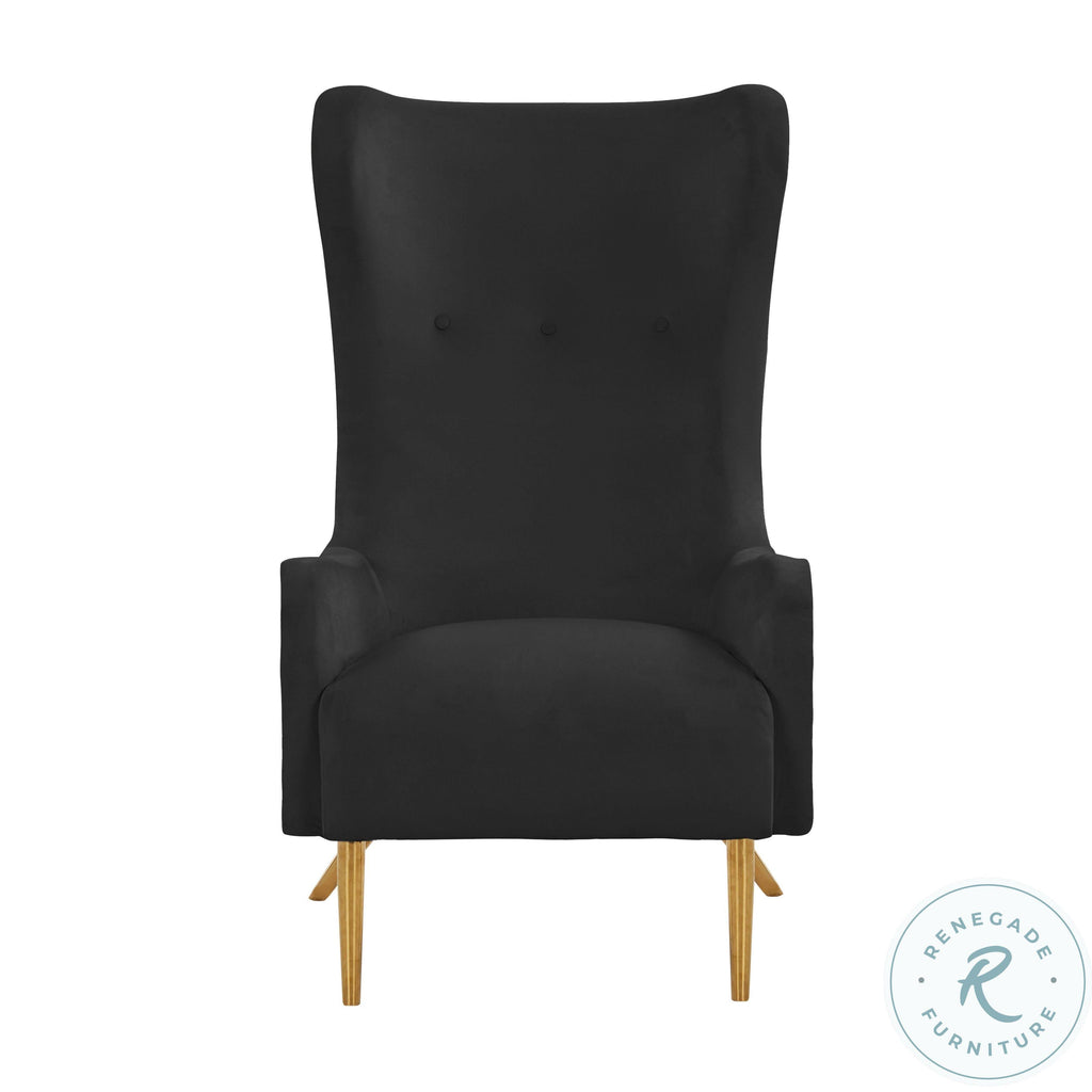 Black Velvet Tall Chair J1265